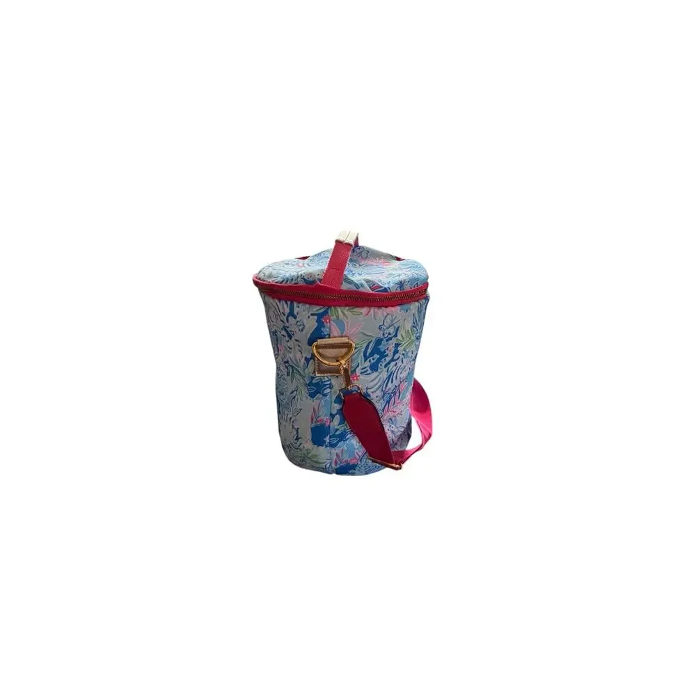 Lilly Pulitzer Blue Floral Insulated Lunch Bag / Cooler Tote